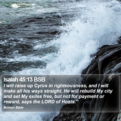Isaiah 45:13 BSB Bible Verse Image