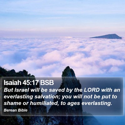Isaiah 45:17 BSB Bible Verse Image
