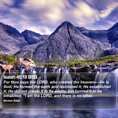 Isaiah 45:18 BSB Bible Verse Image