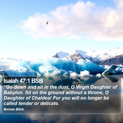 Isaiah 47:1 BSB Bible Verse Image