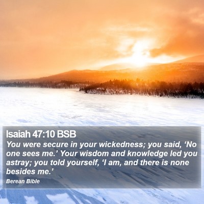 Isaiah 47:10 BSB Bible Verse Image