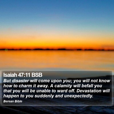 Isaiah 47:11 BSB Bible Verse Image