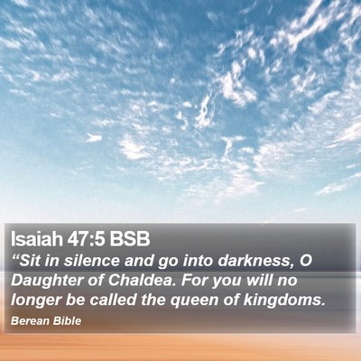 Isaiah 47:5 BSB Bible Verse Image