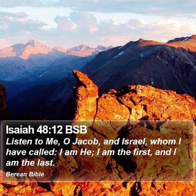 Isaiah 48:12 BSB Bible Verse Image