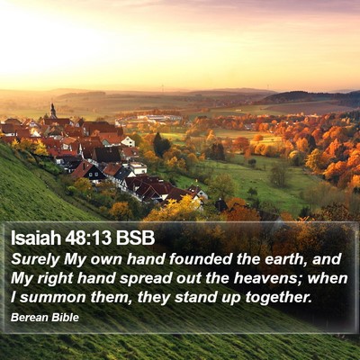 Isaiah 48:13 BSB Bible Verse Image