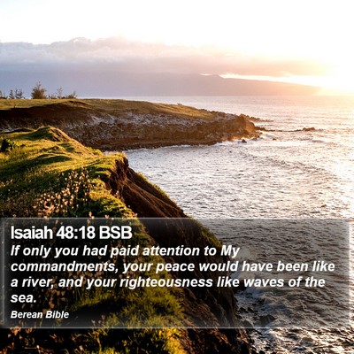 Isaiah 48:18 BSB Bible Verse Image
