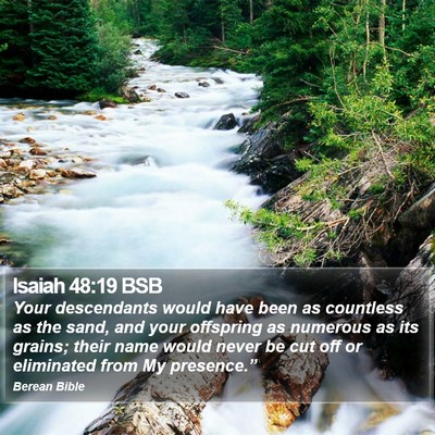 Isaiah 48:19 BSB Bible Verse Image