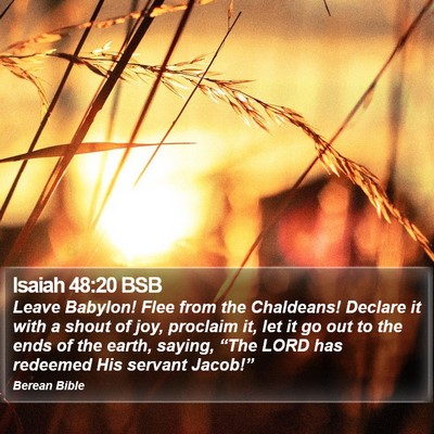 Isaiah 48:20 BSB Bible Verse Image