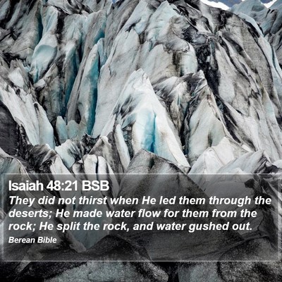 Isaiah 48:21 BSB Bible Verse Image