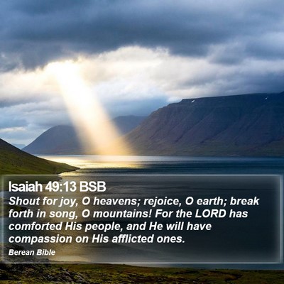 Isaiah 49:13 BSB Bible Verse Image
