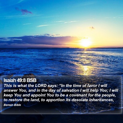 Isaiah 49:8 BSB Bible Verse Image