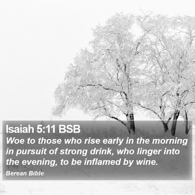 Isaiah 5:11 BSB Bible Verse Image