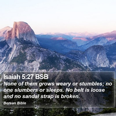 Isaiah 5:27 BSB Bible Verse Image