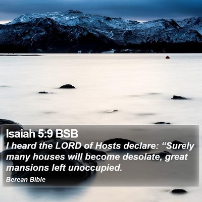 Isaiah 5:9 BSB Bible Verse Image