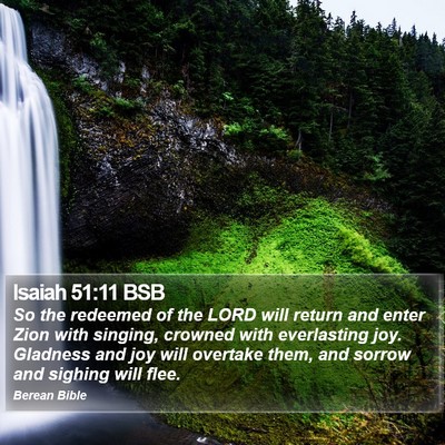 Isaiah 51:11 BSB Bible Verse Image