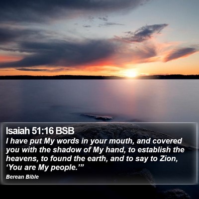 Isaiah 51:16 BSB Bible Verse Image