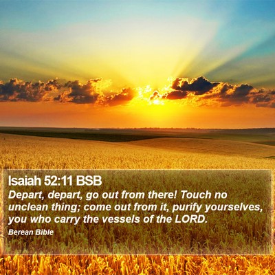 Isaiah 52:11 BSB Bible Verse Image