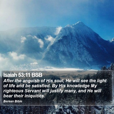 Isaiah 53:11 BSB Bible Verse Image