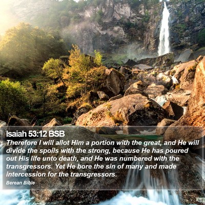 Isaiah 53:12 BSB Bible Verse Image