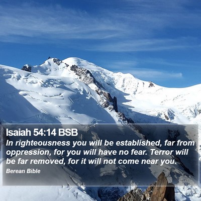 Isaiah 54:14 BSB Bible Verse Image