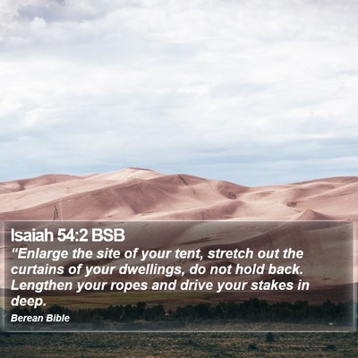 Isaiah 54:2 BSB Bible Verse Image