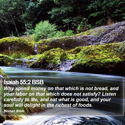 Isaiah 55:2 BSB Bible Verse Image