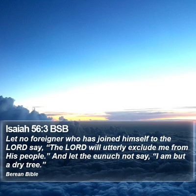Isaiah 56:3 BSB Bible Verse Image