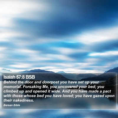 Isaiah 57:8 BSB Bible Verse Image