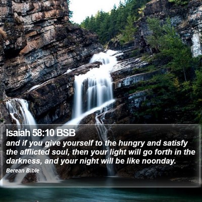 Isaiah 58:10 BSB Bible Verse Image