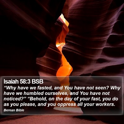 Isaiah 58:3 BSB Bible Verse Image