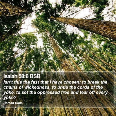 Isaiah 58:6 BSB Bible Verse Image