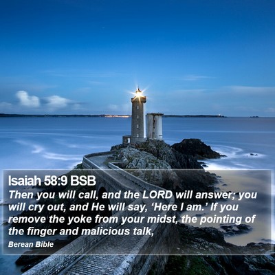 Isaiah 58:9 BSB Bible Verse Image