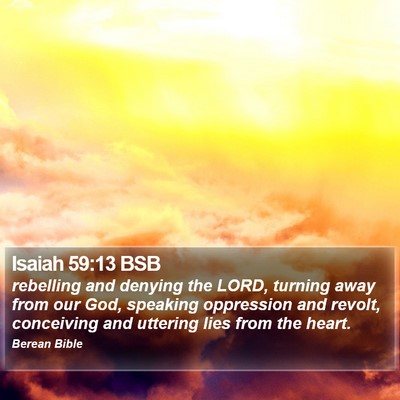 Isaiah 59:13 BSB Bible Verse Image