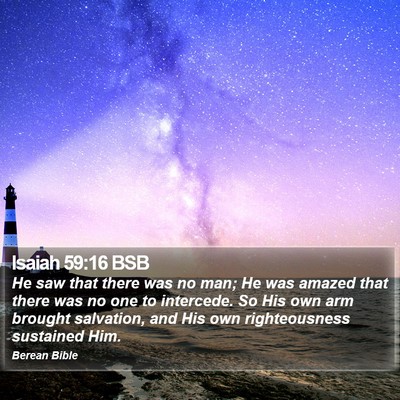 Isaiah 59:16 BSB Bible Verse Image