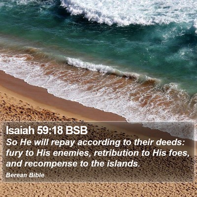 Isaiah 59:18 BSB Bible Verse Image