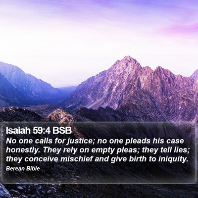 Isaiah 59:4 BSB Bible Verse Image