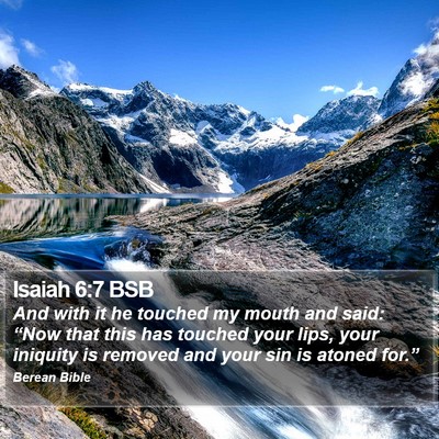 Isaiah 6:7 BSB Bible Verse Image
