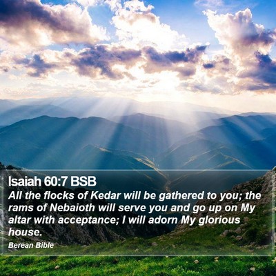 Isaiah 60:7 BSB Bible Verse Image