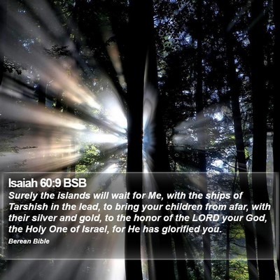 Isaiah 60:9 BSB Bible Verse Image