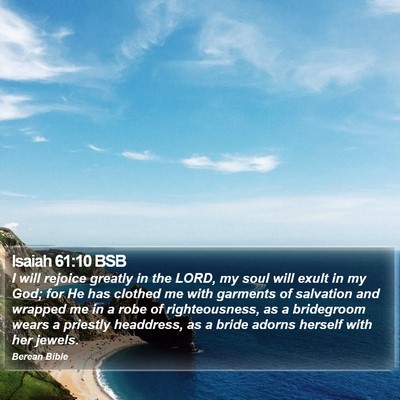 Isaiah 61:10 BSB Bible Verse Image