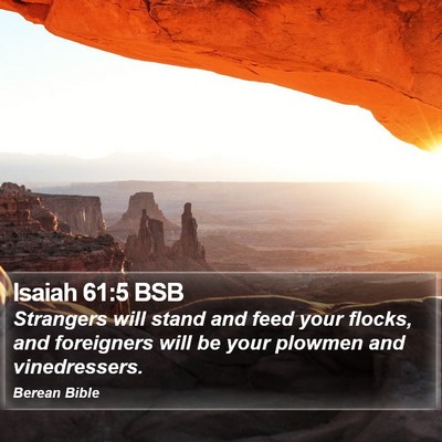 Isaiah 61:5 BSB Bible Verse Image