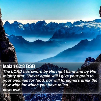 Isaiah 62:8 BSB Bible Verse Image