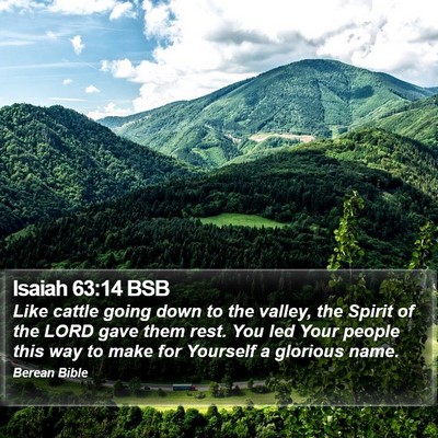 Isaiah 63:14 BSB Bible Verse Image