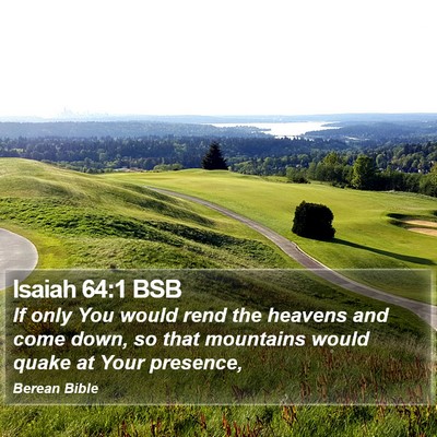 Isaiah 64:1 BSB Bible Verse Image