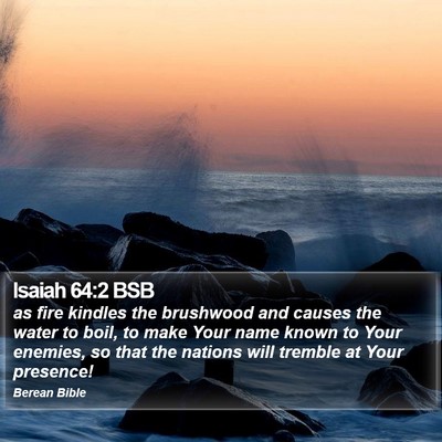 Isaiah 64:2 BSB Bible Verse Image