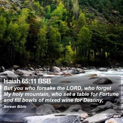 Isaiah 65:11 BSB Bible Verse Image