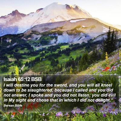 Isaiah 65:12 BSB Bible Verse Image