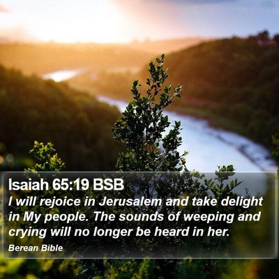 Isaiah 65:19 BSB Bible Verse Image