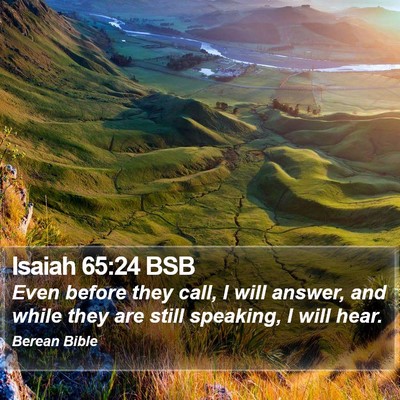 Isaiah 65:24 BSB Bible Verse Image