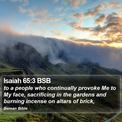 Isaiah 65:3 BSB Bible Verse Image
